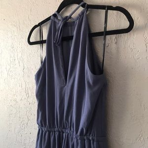 Lulus Halter Denim Blue Maxi Dress